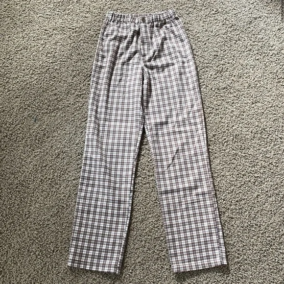 Brandy Melville Checkered Brown Tilden Pants - Picture 3 of 3